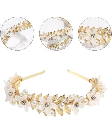 TQUXNGA Delicate Leaf Shape Hair Hoop Baroques Style Girl Woman Taking Photo Headbands Wedding Party Pearl Leaf Shape Headbands - Buy Online on GoSupps.com