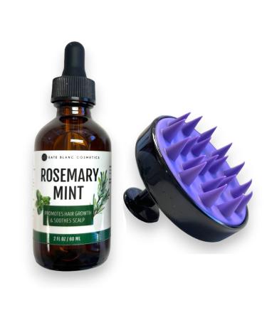 Kate Blanc Cosmetics Rosemary & Peppermint Oil for Hair Growth Nourishing Dry Itchy Scalps and Split Ends (2oz)