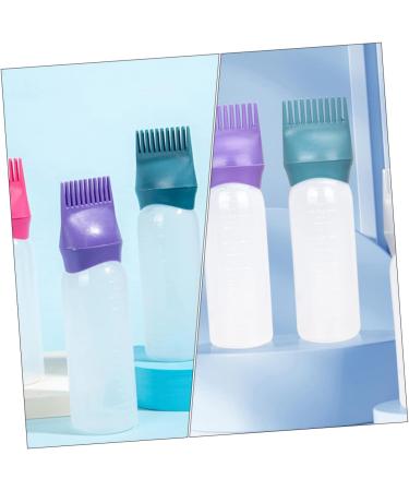 iplusmile Lot de 6 Flacons Applicateurs Peigne 100 Ml Plastique Vert Fonc et Violet Fonc pour Coloration et Huile Capillaire Usage Professionnel et Particulier pour Teinture - Buy Online on GoSupps.com