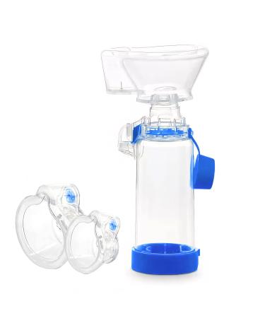 Inhaler Chamber Spacer for Metered Dose Inhalers with Anti-Static Properties Holding Chamber Include 2 Masks For Audlts and Kids