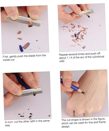 SOESFOUFU 8pcs Eyebrow Pencil Eyeliner Brow Pencil and Brush Eyeliner Makeup Pen Makeup Eyeliner Pens Wooden - Buy Online on GoSupps.com