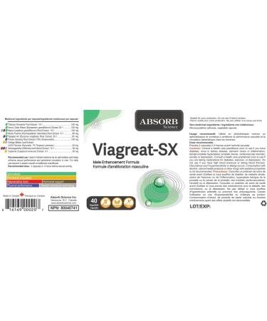 Absorb Science : Viagreat-SX (Male Enhancement) - 40 Capsules - Buy Online on GoSupps.com