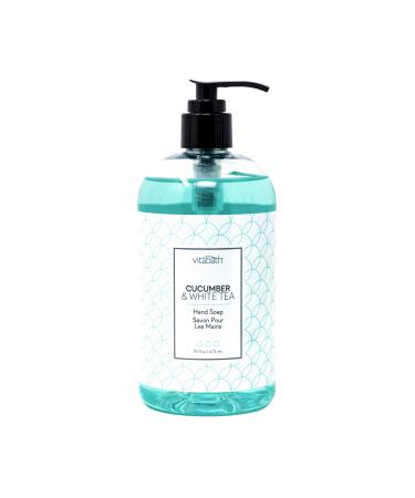 Vitabath Cucumber & White Tea Hand Soap Cleansing Moisturizing Wash for Hands with Nourishing Botanicals Aloe Vitamins & Antioxidants - Cruelty-Free Gluten-Free Paraben-Free - 16 oz