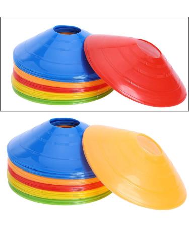 25 Pcs Pro Disc Cones with Carry Bag - Agility Training Cones for Soccer, Football, Basketball & More (5 Colors) - Buy Online on GoSupps.com