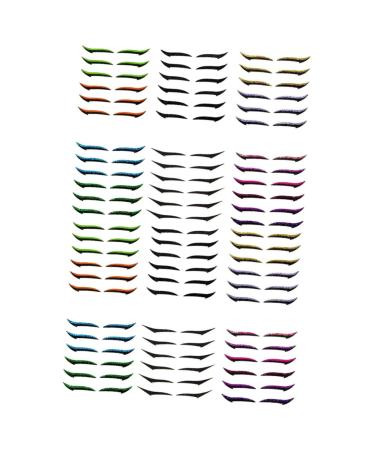 Healeved 12 Pcs Eyeliner Double Sided Eyelid Tape Glitter Duct Tape Eyelid Tape Invisible Stickers Plastic 1 count (Pack of 1) Assorted Colorx2pcs