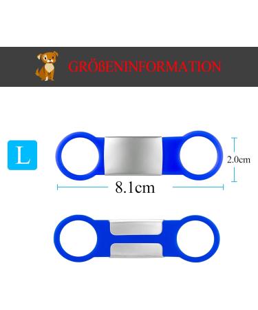 2 Pack Personalized Silicone Dog ID Tags - Engraved Pet ID Tags for Dogs & Cats - Customizable Blue - Durable & Lightweight - Buy Online on GoSupps.com