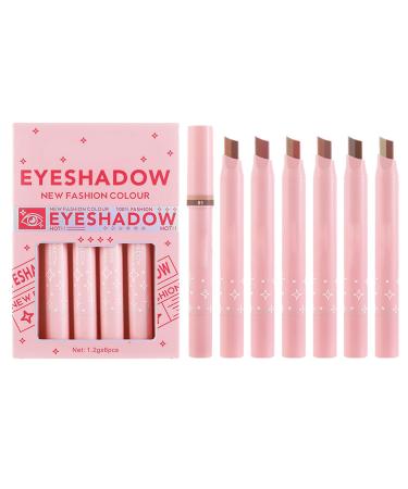 6 Pcs Waterproof Cream Eyeshadow Pencil Set for April Makeup