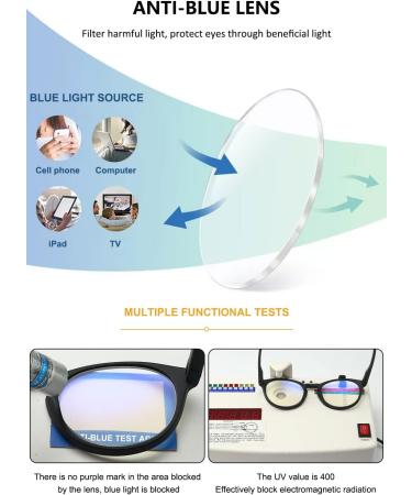 Twinkleyes Anti Blue Light Reading Glasses - High-Quality Retro Round Glasses for Men & Women with Spring Hinges +0 1.5 2.0 2.5 3.5 4.0 Red - Blue Light Filter (1 Piece) - Buy Online on GoSupps.com