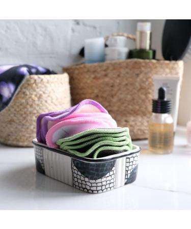 21-Piece Eco Lily Reusable Makeup Remover Pads Set - Gentle Cotton Bamboo, Includes 7 Eye Makeup Remover Pads, 7 Face Pads, and 7 Exfoliating Cleansing Pads - Buy Online on GoSupps.com