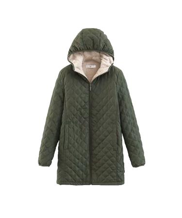 Genetic women's winter coat warm quilted coat long with hood red winter jacket women jacket women winter big sizes softshell jacket winter ladies waterproof breathable army green xl