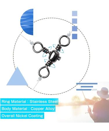 AMYSPORTS Stainless 3 Way Swivel Crossline Fishing Connector 25pcs - Size 2 (101lb) - Buy Online on GoSupps.com