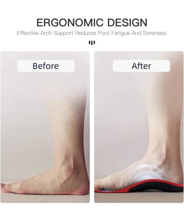 Heavy Duty Support Insoles for Plantar Fasciitis Relief - Gel Orthotics for Fallen Arches & Metatarsalgia Pain - M 9.5-10.5 / W 7.5-8.5 - Buy Internationally - Buy Online on GoSupps.com
