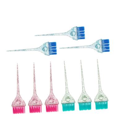 Hemobllo 9pi ces Pinceau Applicateur pour Teinture Cheveux avec Manche Ergonomique Outil de Coiffure Professionnel pour Coloration et M ches