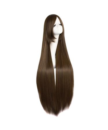 Shop MapofBeauty 39/100cm Fashionable Women Long Straight Brown Hair Wig | International Shipping Available - Buy Online on GoSupps.com