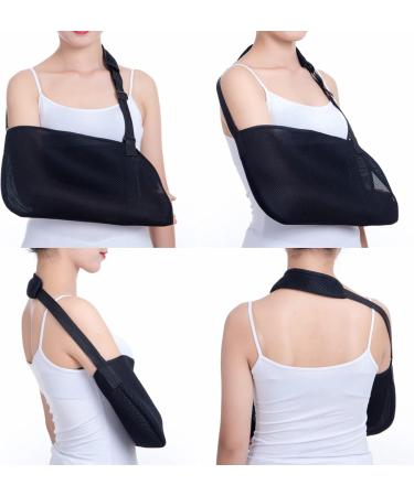 Adjustable Shoulder Support Bandage - Breathable Arm Sling for Subluxation Dislocation & Sprains | Left & Right Arm | Unisex - Buy Online on GoSupps.com