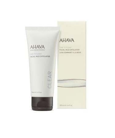 AHAVA Time to Clear Facial Mud Scrub - Gentle 100ml Exfoliating Facial Scrub with Mineral Mud & Granules | Shop Internationally - Buy Online on GoSupps.com