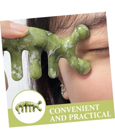Magiclulu Jade Massage Comb - Scalp & Body Massager Tool | Natural Jade Handicrafts | 11.50x4.50cm Green - Buy Online on GoSupps.com
