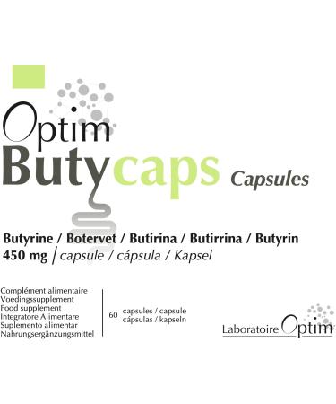 Butyric Acid - Liquid Butyrin 450mg - 60 Capsules | Transit Colon & Intestinal Flora | Dietary Supplement Source of Butyrate | Optim Butycaps Capsules - Buy Online on GoSupps.com