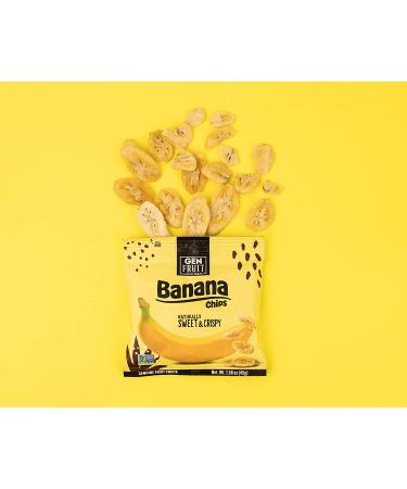 GenFruit Banana Chips Original Flavor - Unsweetened Dried Slices | Vegan, Gluten Free, Non-GMO | No Preservatives | High Potassium | 1.58 oz (Pack of 10) - Buy Online on GoSupps.com