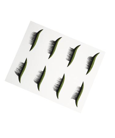 Beatifufu 4 pairs Temporary Sticker Self-adhesive Eyelid Reusable Line Shiny Eyelashes Adhesive for Tools 4x1.5cm As Shown