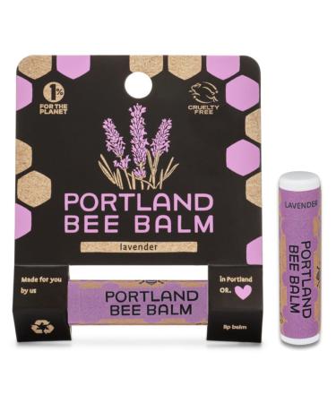 Portland Bee Balm All Natural Handmade Beeswax Based Lip Balm Unscented 1 Count