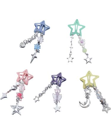 Color Five-pointed Star Hair Clip Sweet Cool Filigree Metal Bang Hairpins Simple Fashion Children Girls Hair Headdress Star Hair Clip - Buy Online on GoSupps.com