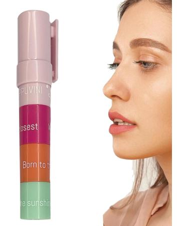 YRTUOP Moisturizing Lip Balm - Tinted Lip Balm in 4 Shades Plumping Glossy Effect Natural Care Long-Lasting Ideal for Travel and Home - Buy Online on GoSupps.com