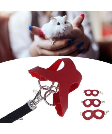 Asixxsix Dishwear & Leash Set for Hamsters Guinea Pigs Ferrets | 3 Sizes Synthetic Leather Crockery Nylon Line & Bell - International Shipping - Buy Online on GoSupps.com