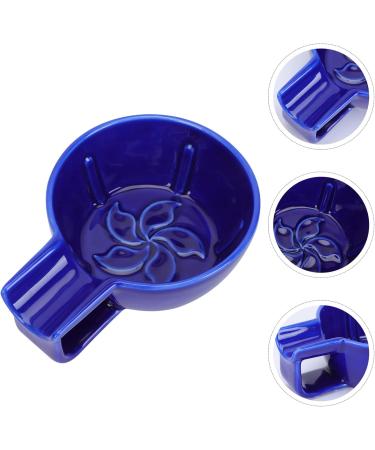 Beaupretty Key Bowl: Shaving Soap Cup & Cleaning Tool - Refillable Black Ceramic & Blue Container for Men - Buy Online on GoSupps.com
