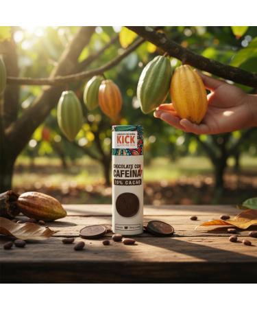 KICK 70% Dark Chocolate Energy Bites with Caffeine (16 bites) Cafeine Boost - Buy Online on GoSupps.com