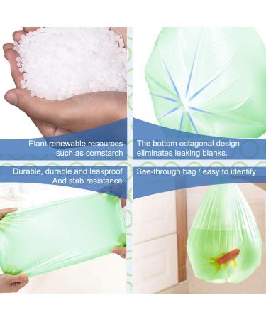XUXRUS 10 Litres Compost Bags Small Garbage Bags Biodegradable 3 Gallon Trash Bags 100 Counts Green Bin Bags for Bathroom Bedroom Office 24 count (Pack of 5) - Buy Online on GoSupps.com