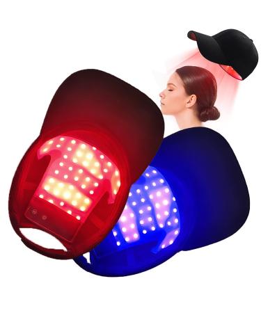 Bonnet De Croissance des Cheveux 48 Perles LED Bonnet De Croissance des Cheveux avec Lumi Re Rouge/Lumi Re Bleue (630 850 470 nm) 4 Modes Renforce Les Racines des Cheveux