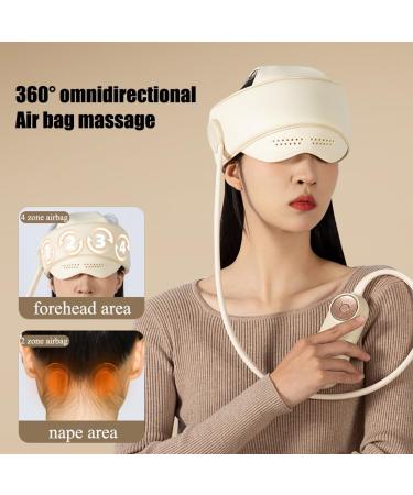 Wireless Electrical Head Massage Device - 3 Modes Heat Compression & Airbag Massage for Fatigue Relief - Buy Online on GoSupps.com