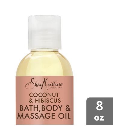 Shea Moisture Coconut & Hibiscus Massage Oil - 8 oz - Buy Online on GoSupps.com