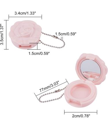 Superfindings 12PCS 6 Colors Rose Flower Lipstick Container Palette for Makeup - Portable & Empty, with Mirror - 1.39 x 1.33 x 0.59 Inches - Buy Online on GoSupps.com