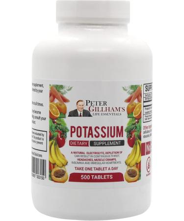 Peter Gillham s Life Essentials Potassium Gluconate tablets 595mg 500 Tablets Support Electrolyte Balance Made in USA (Package May Vary) - Buy Online on GoSupps.com