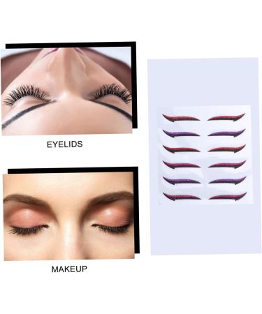 LALAFINA 12 Pairs Glitter Eyeliner Adhesive Eyeliner Stickers Single Side Eyelid Decal Eyeliner Decal Miss - Buy Online on GoSupps.com