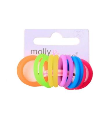 Silicone hair ties non-slip elastic on card with 12 pieces in different colors