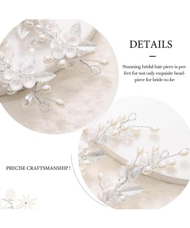 Vatocu Flower Bridal Hair Vine | Pearl & Crystal Headpiece for Weddings | Elegant Hair Accessories for Women & Girls - Buy Online on GoSupps.com