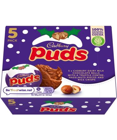  Cadbury Cadbury 5 x Milk Chocolate Puds 175g - Christmas Present Birthday Gift Official Gift - Buy Online on GoSupps.com