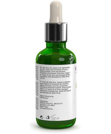 SAMARKAND Aloe Vera Oil 100% Organic Pure & Natural - 50ml for Skin Hair Nails Lips & Body Care | International Shipping Available - Buy Online on GoSupps.com