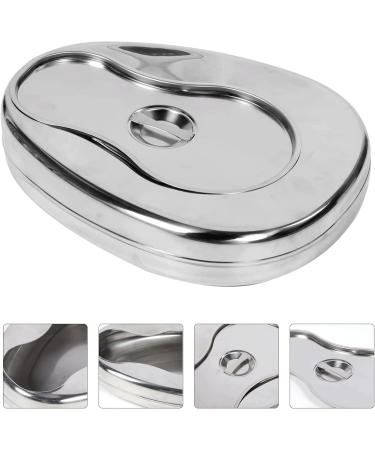 Stainless Steel Bed Pans with Lid Portable Toilets Bedpan Metal Potty Urinal for Bedridden Patients Elderly Men and Women - Buy Online on GoSupps.com