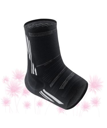 FRCOLOR Silicone Ankle Sleeve Socks - Achilles Tendon Support & Arch Braces for Men | Fake Soccer & Football Protective Gear | 24x10cm Black - Buy Online on GoSupps.com