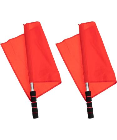 Yardwe Referee Flag 4PCS - Metal Pole Red Training Flags for Soccer Volleyball Football - Linesman Flags with Sponge Handle - Buy Online on GoSupps.com