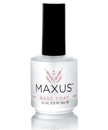 Maxus Nails Base Coat Nail Polish Clear Nail Plate Protector - 0.5 Oz.