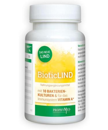 BioticLIND Probiotics for Immune Support - 60 Capsules with 10 Gut-Beneficial Cultures | High-Dose Intestinal Bacteria - Buy Online on GoSupps.com