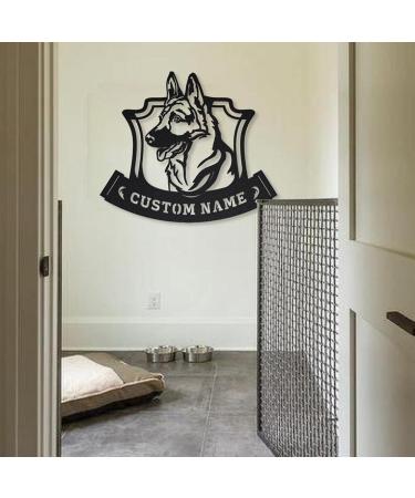 Personalized German Shepherd Monogram Holesian Shield Art - Unique Gifts for Men | Custom German Shepherd Decor & Dog Gifts - Buy Online on GoSupps.com