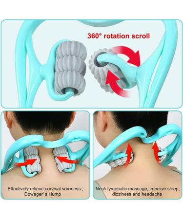 Shanhaikx Neck Massage Device - Shiatsu Trigger Point Relief for Neck Pain & Chronic Migraines | Home Office Comfort - Buy Online on GoSupps.com