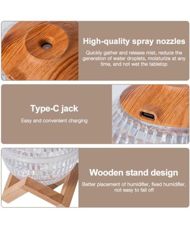 Buy Gobesty Crystal Night Light Humidifier - 450ml Ultrasonic Aroma Diffuser with 7 Color LED for Bedrooms | Silent Fragrance Lamp - Buy Online on GoSupps.com