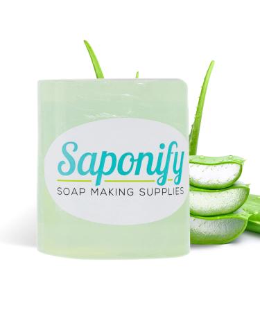Saponify - 2Lb Aloe Melt and Pour Soap Base, Skin-Enhancing Pure Aloe Vera Soap Base, Easy to Use Glycerin Soap Base for Soap Making 2 lb aloe melt